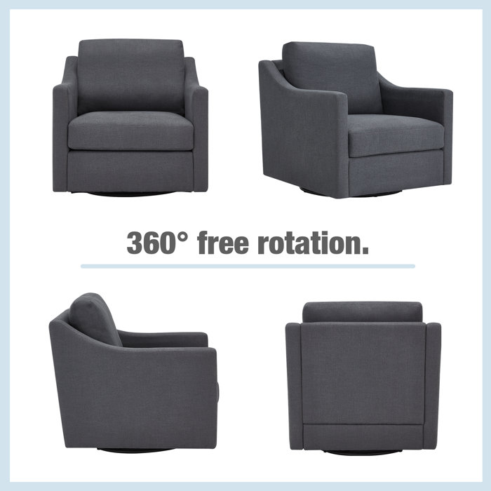 Winston Porter Callisburg Upholstered Swivel Armchair Wayfair